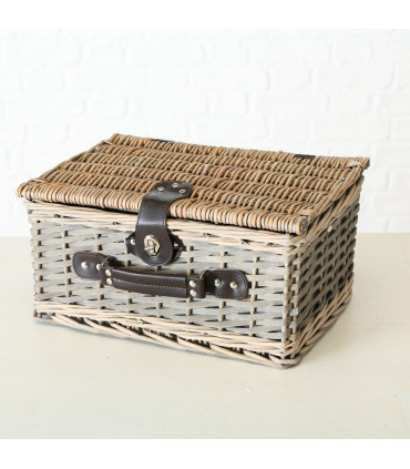 Picnic Basket Rattan 38x28x18cm