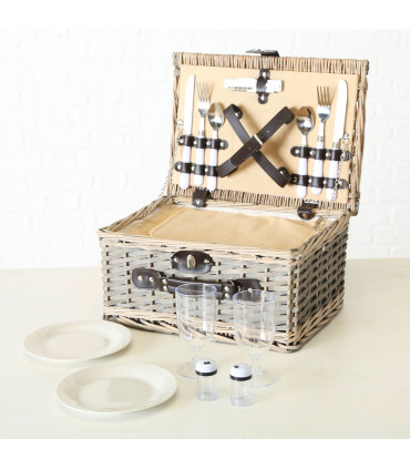 Picnic Basket Rattan 38x28x18cm