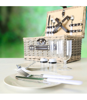 Picnic Basket Rattan 38x28x18cm