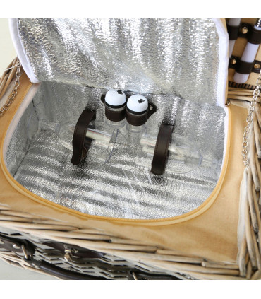 Picnic Basket Rattan 38x28x18cm