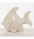 Decoratif fish beige ceramic 24x10x18cm