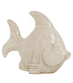 Decoratif fish beige ceramic 24x10x18cm