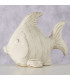 Decoratif fish beige ceramic 24x10x18cm