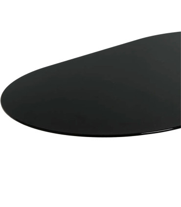 Round Side Table black metal 33x33x55.5cm