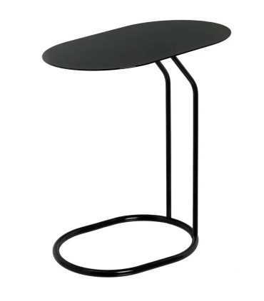 Table d'appoint métal noir 45x28x49cm