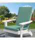 Coussin pour fauteuil de jardin vert 120x50x3cm