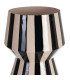 Design vase black and white metal 18.5x18.5x19cm