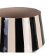 Vase design metal noir et blanc 18.5x18.5x19cm