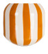 Vase design metal jaune moutarde et blanc 15x15x25cm