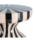 Table d'appoint résine noire et blanche 38x38x47cm
