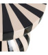 Table d'appoint résine noire et blanche 38x38x47cm
