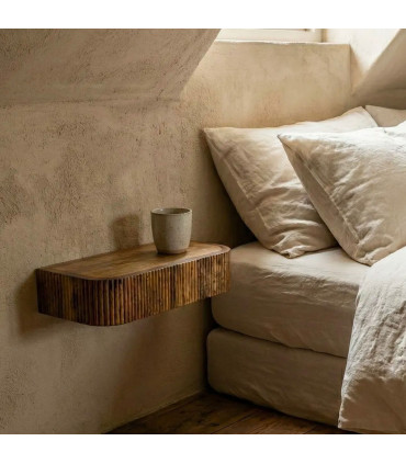Bedside Table Wood beige 50x20x13cm