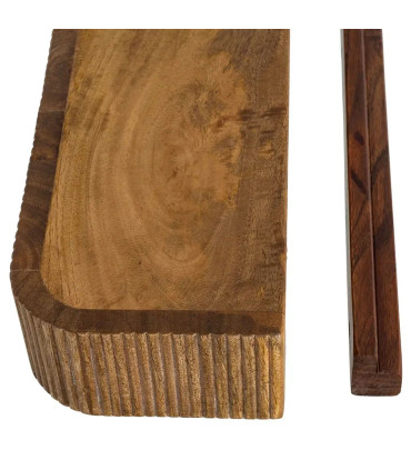 Table de chevet murale en bois de manguier 55x15x7.5cm