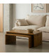 Set de 2 tables basses rectangulaires en bois de manguier 100x50x35cm