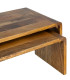 Set de 2 tables basses rectangulaires en bois de manguier 100x50x35cm