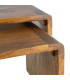 Set de 2 tables basses rectangulaires en bois de manguier 100x50x35cm