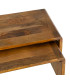 Set de 2 tables basses rectangulaires en bois de manguier 100x50x35cm
