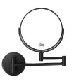 Miroir grossissant noir double face rond (x5) sur bras extensible