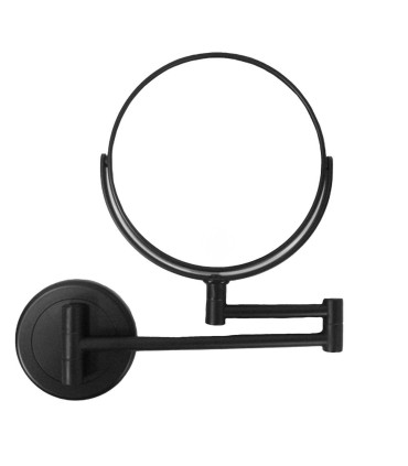 Miroir grossissant noir double face rond