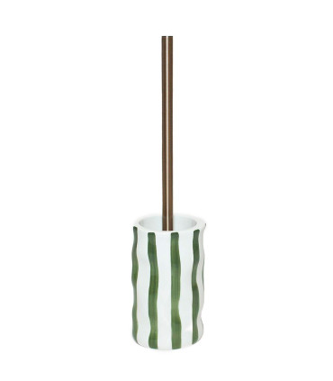 Toilet Brush green and white ceramic 10.5x10.5x44cm