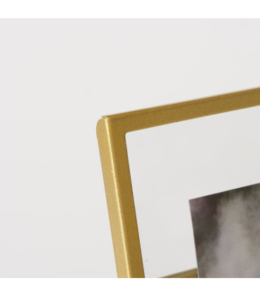Cadre photo en métal doré et verre transparent 10x15cm