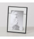 Cadre photo en métal noir et verre transparent 10x15cm