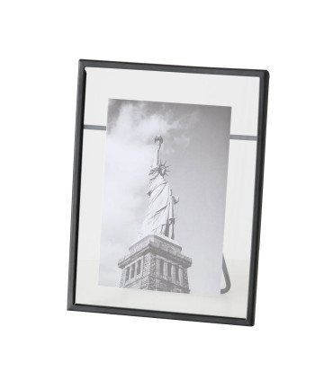 Cadre photo en métal noir et verre transparent 10x15cm