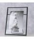 Cadre photo en métal noir et verre transparent 10x15cm