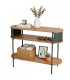 Console d'entrée 2 niveaux bois et verts 100x39x76cm