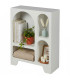 Shelf white MDF 45x35x90cm