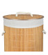 Round Laundry Basket Bamboo 54L 35x35x57cm