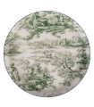 Coaster metal green and white 11x11x1cm
