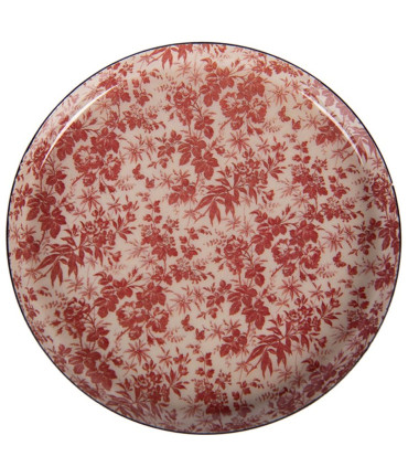 Coaster metal red and pink 11x11x1cm
