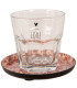 Coaster metal red and pink 11x11x1cm