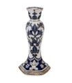 Chandelier blanc et bleu en porcelaine 11x11x21cm