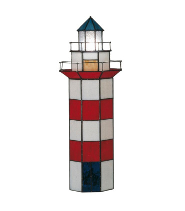 Lampe à poser en verre phare 21x21x56cm