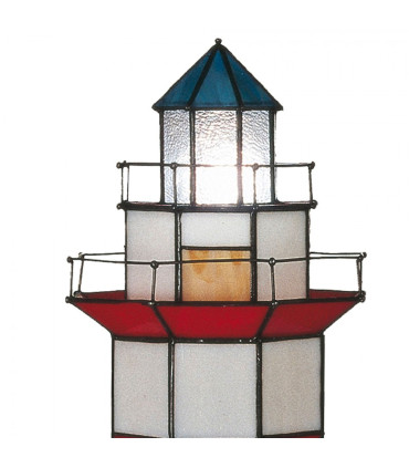Lampe à poser en verre phare 21x21x56cm