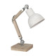Industrial desk lamp in metal and wood