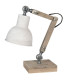 Metal and wood industrial table lamp