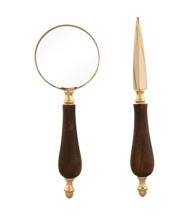 Loupe et ouvre‑lettre style vintage
