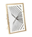 Cadre photo en métal doré et verre transparent 10x15cm