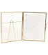 Cadre photo en métal doré et verre transparent 15x20cm