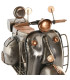 Miniature scooter design métal argenté cuivre
