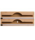 Distributeur 2 rouleaux cuisine en bambou 33.5x7x14.5cm