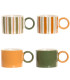 Set de 4 mugs en porcelaine New Bone multicolore 40 cl