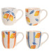 Set of 4 Mugs multicolor ceramic 36cl