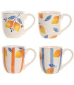 Set de 4 mugs en céramique citrons 36cl