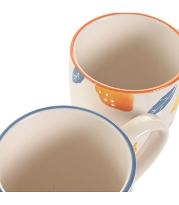 Set de 4 mugs en céramique citrons 36cl