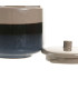 Théière en porcelaine émaillée bleu et beige 1L