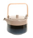 Théière en porcelaine émaillée bleu et beige 1L
